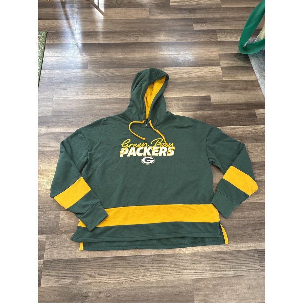 NFL Team Apparel Pull Over Hoodie Green Bay Packers Women's XL
